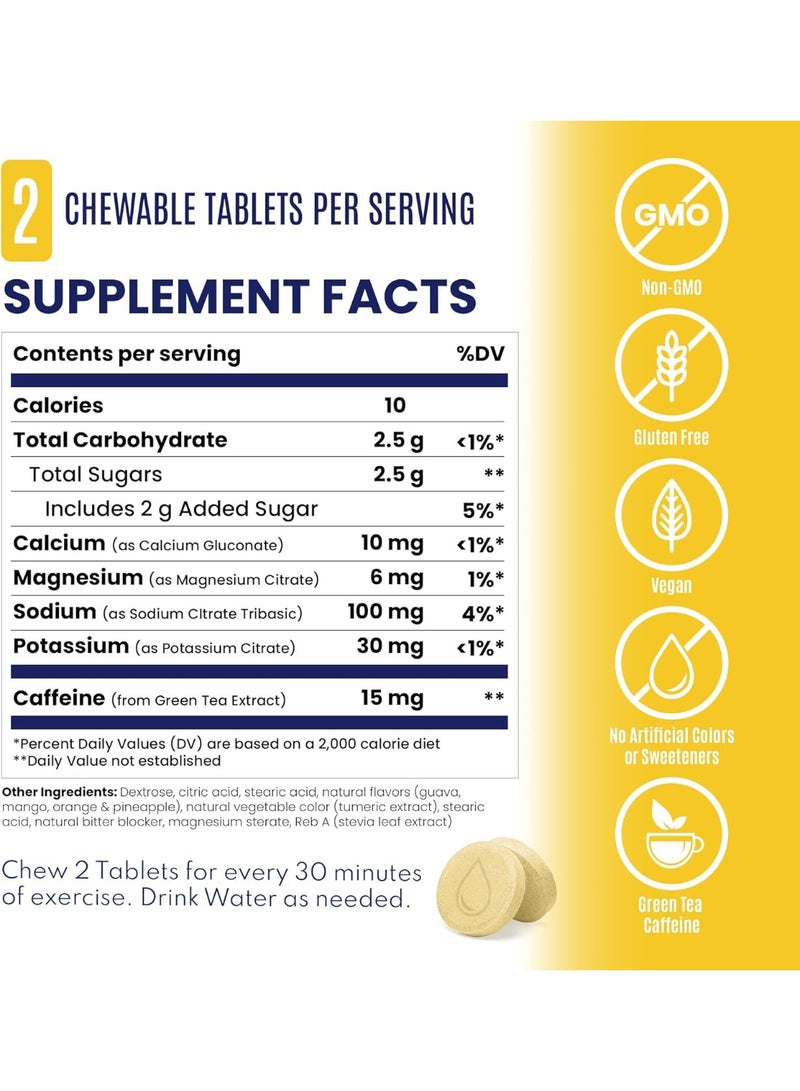 SaltStick Electrolytes FastChews Tropical Twist, Chewable Hydration Tablets, Sodium Potassium Magnesium Calcium, 60 Chewable Tablets - Image 4